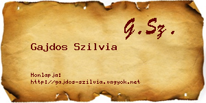 Gajdos Szilvia névjegykártya
