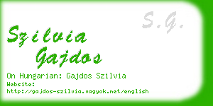 szilvia gajdos business card